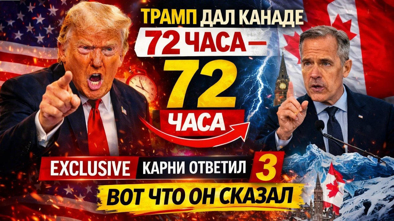 Срочные новости: Трамп дал Канаде 72 часа — Карни ответил всего за 3. Вот что он сказал.