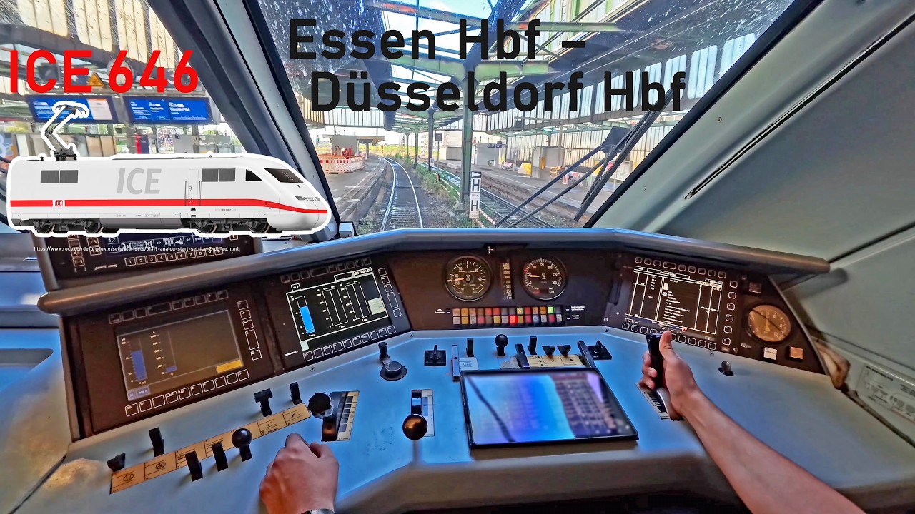 POV: Много поездов, много путей | ICE 646 Essen Hbf - Düsseldorf Hbf | Поездка на такси ICE