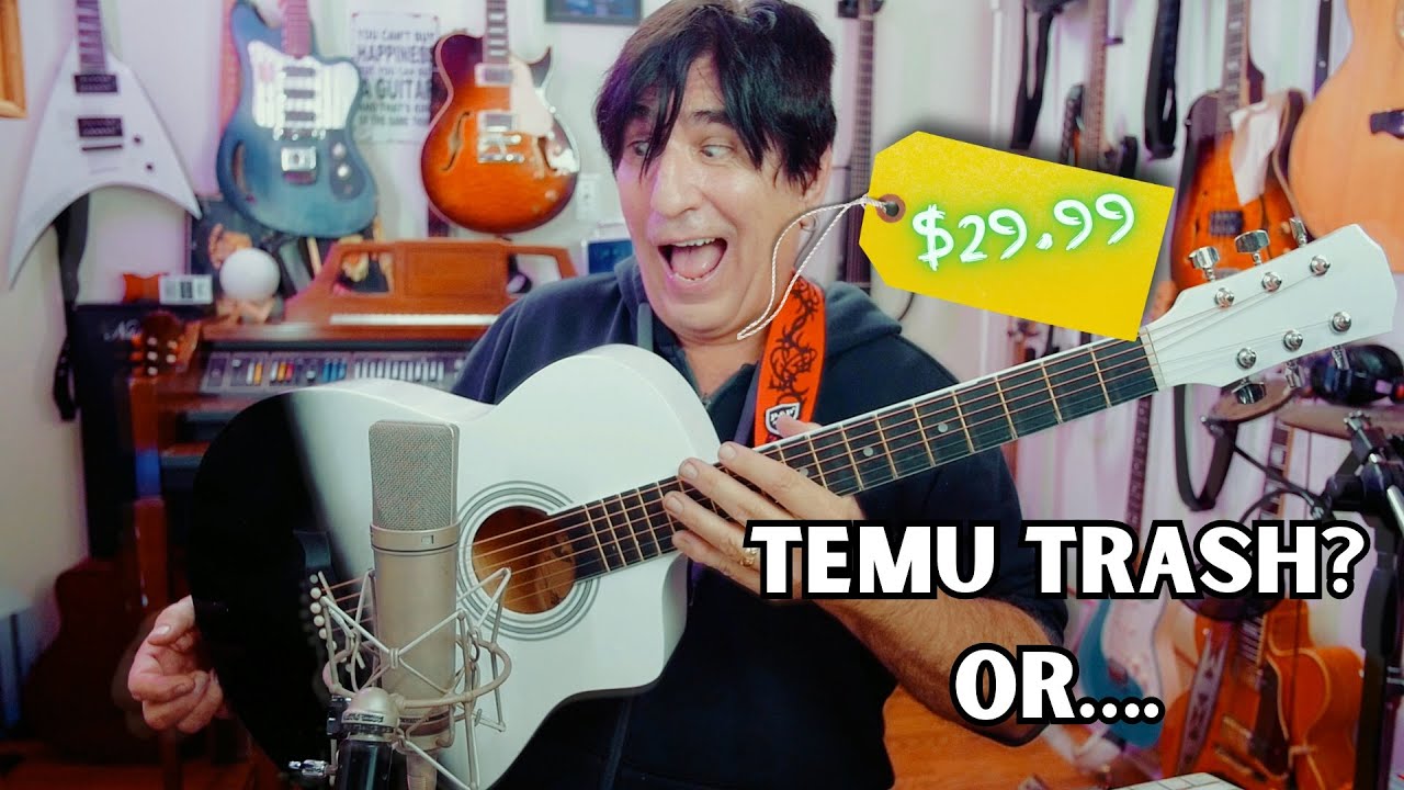 $29.99 Dirt Cheap TEMU Acoustic? Does It Even Play? Cool Paint Job