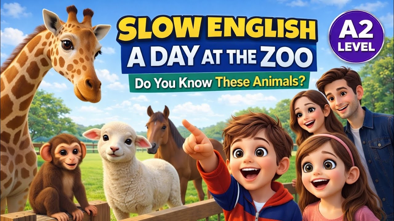 Learn English at the Zoo 🦒 | Fun Animal Words for Kids | Noah & Lily Family English