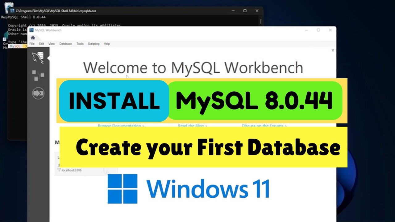How to install MySQL8.0.44 on Windows 11 | install mysql workbench and mysql shell