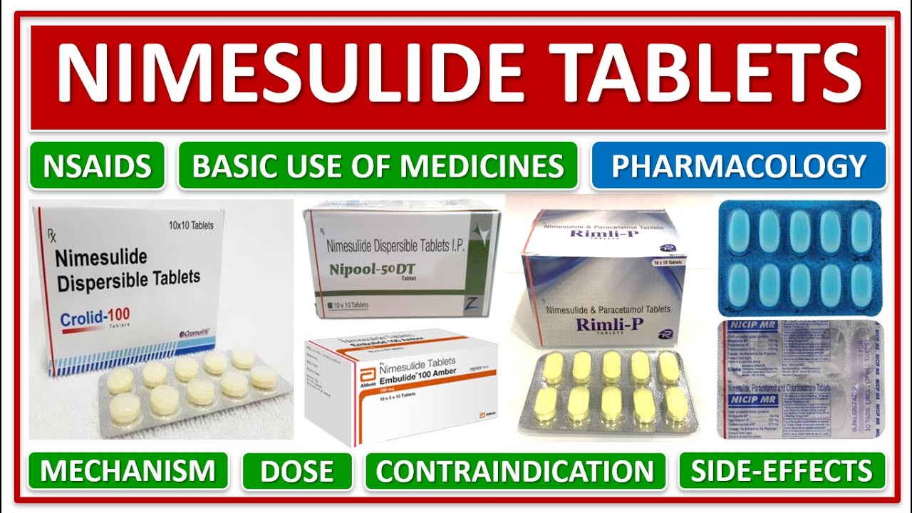 NIMESULIDE TABLETS, BASIC USE, PHARMACOLOGY, MECHANISMS, WORKING, CONTRAINDICATIONS, SIDE-EFFECTS