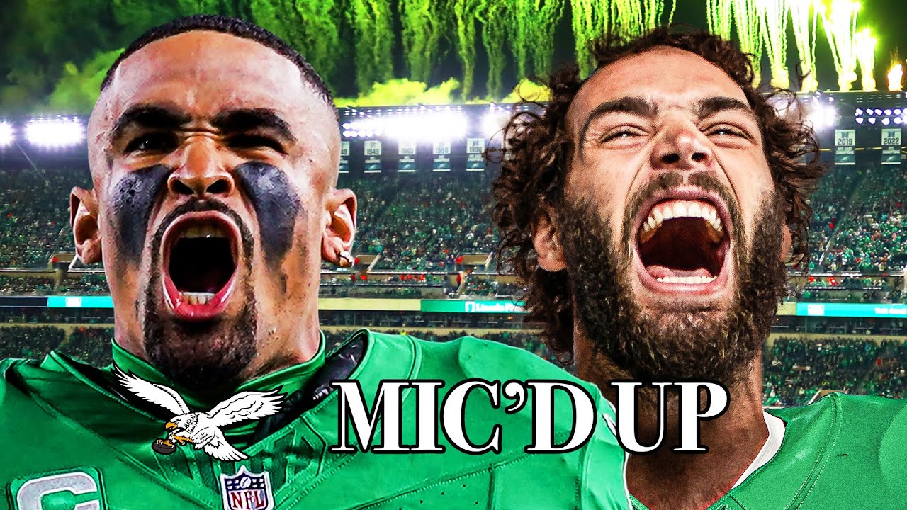 Jalen Hurts & Dallas Goedert MIC’D UP in Kelly Green