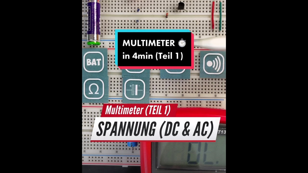 Multimeter in 4 Minuten: Spannung (AC / DC) messen (Teil 1)