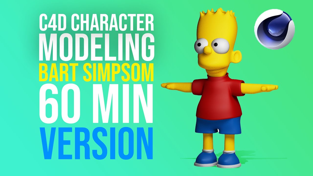 Cinema 4D character modeling - Bart Simpson