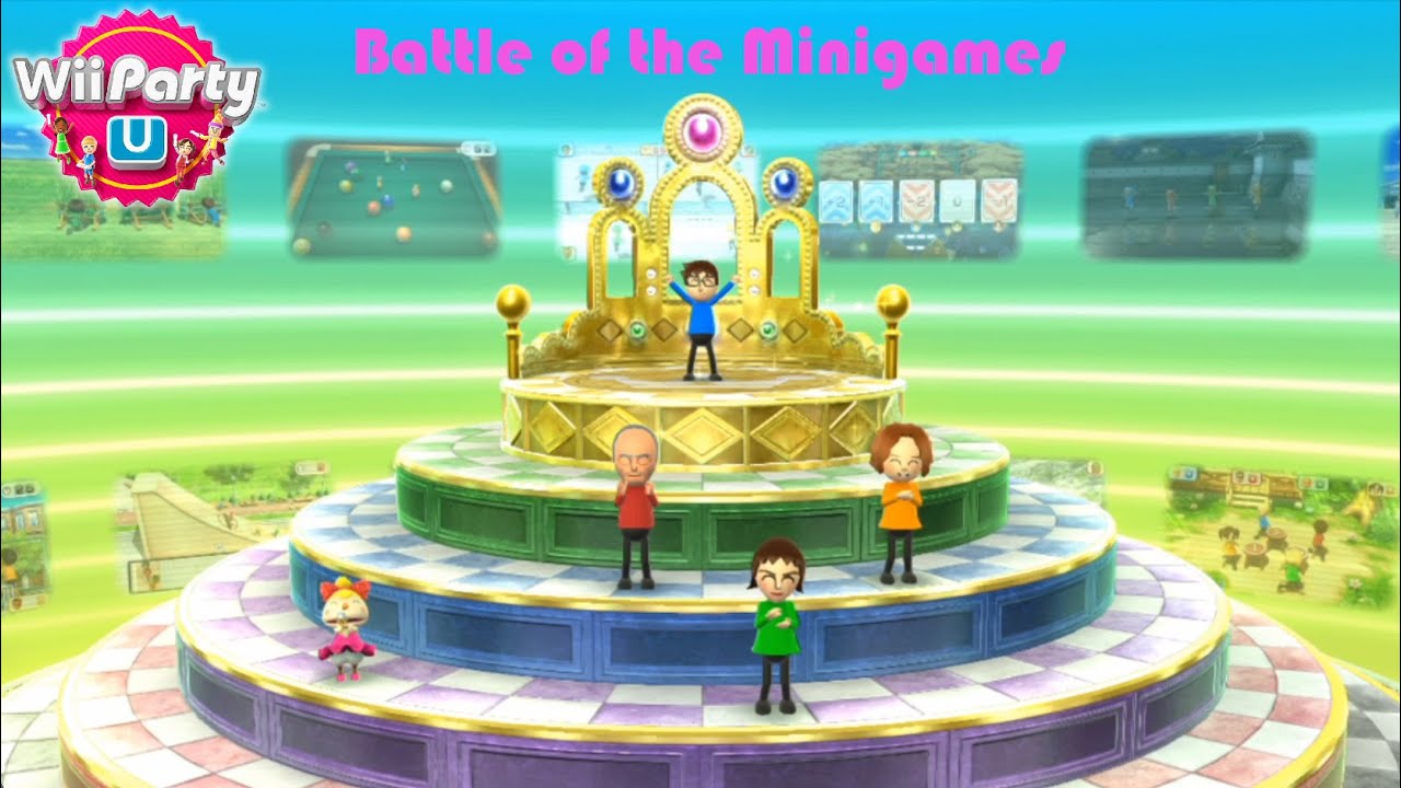 Wii Party U - Battle Of Minigames (Experts Difficulty) - Silencer Vs Jesus Vs Claudia Vs Giulia