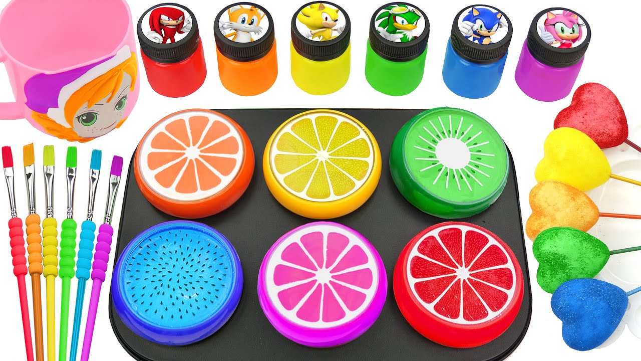 Oddly Satisfying Video l Making DIY Real Top Sounds Crunch Lollipops Glitter SPRUNKI Miixing ASMR