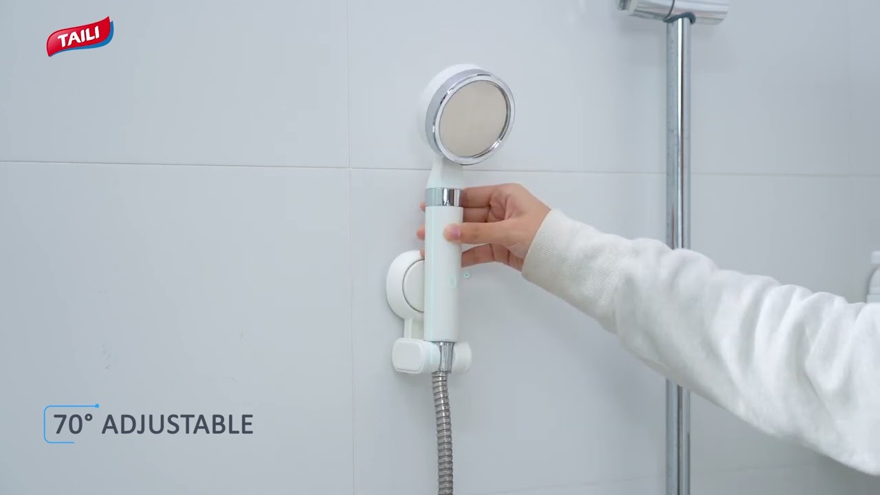 Adjustable vacuum suction shower head holder