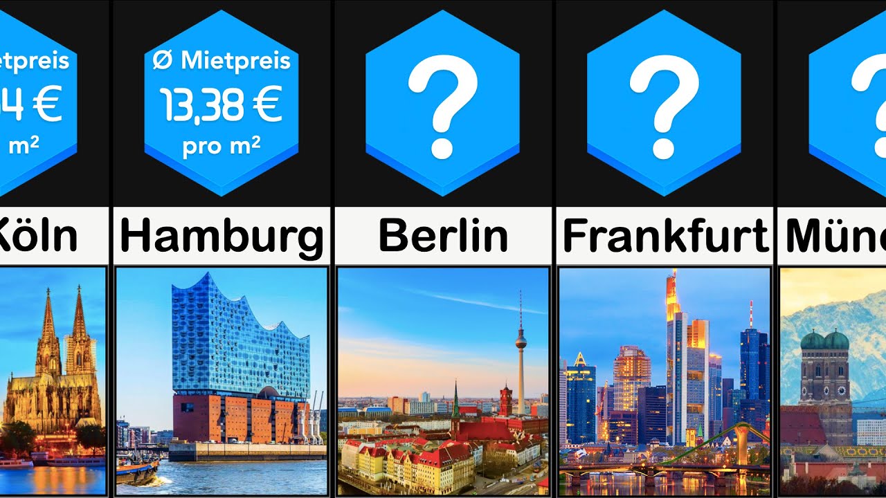 Die teuersten St&auml;dte Deutschlands l Mietpreise im Vergleich l Mietpreise in Deutschland