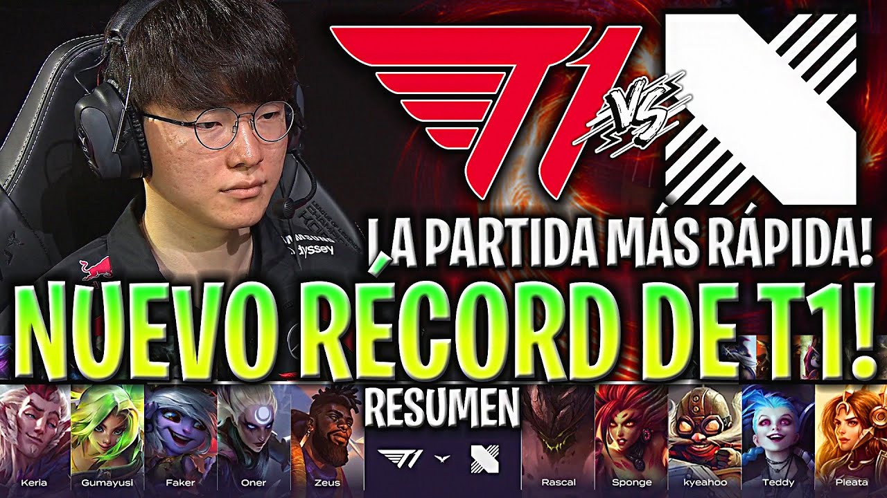 FAKER HACE NUEVO RÉCORD EN LA LCK CON T1! - T1 vs DRX Resumen Completo LCK Summer 2024 W3D1
