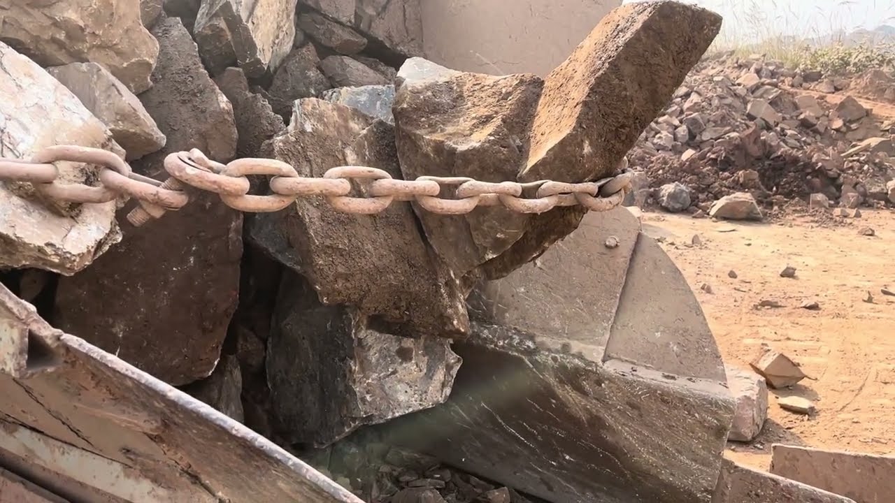 PLAYING with GIANT Rocks.ASMRRock Quarry CRUSHINGOperations Primary Jaw Crusher in action