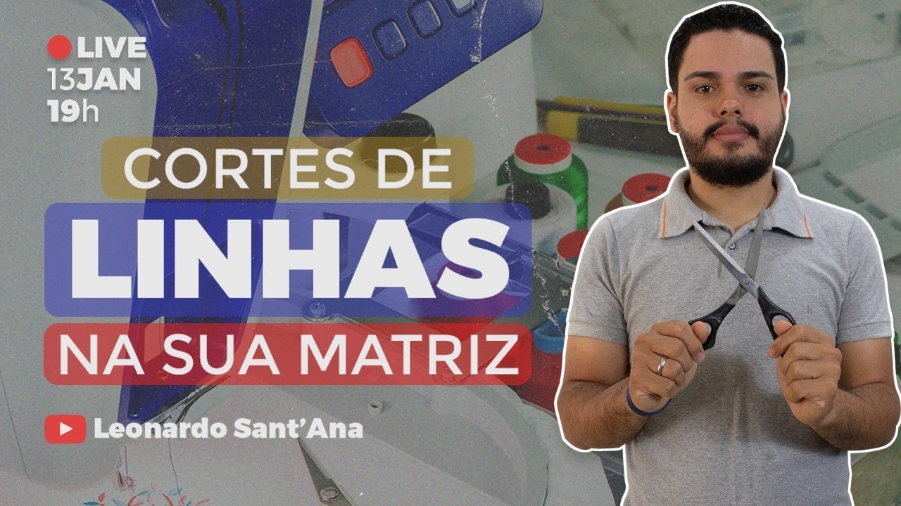 CORTES DE LINHA NA MATRIZ DE BORDADO
