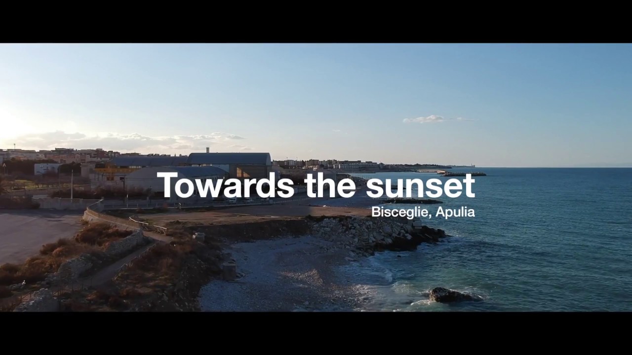 Bisceglie Coast to Coast - Towards the sunset - Drone Aerial Video