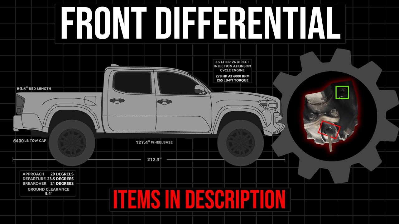 How to Replace Front Differential Fluid Tacoma 3rd Gen