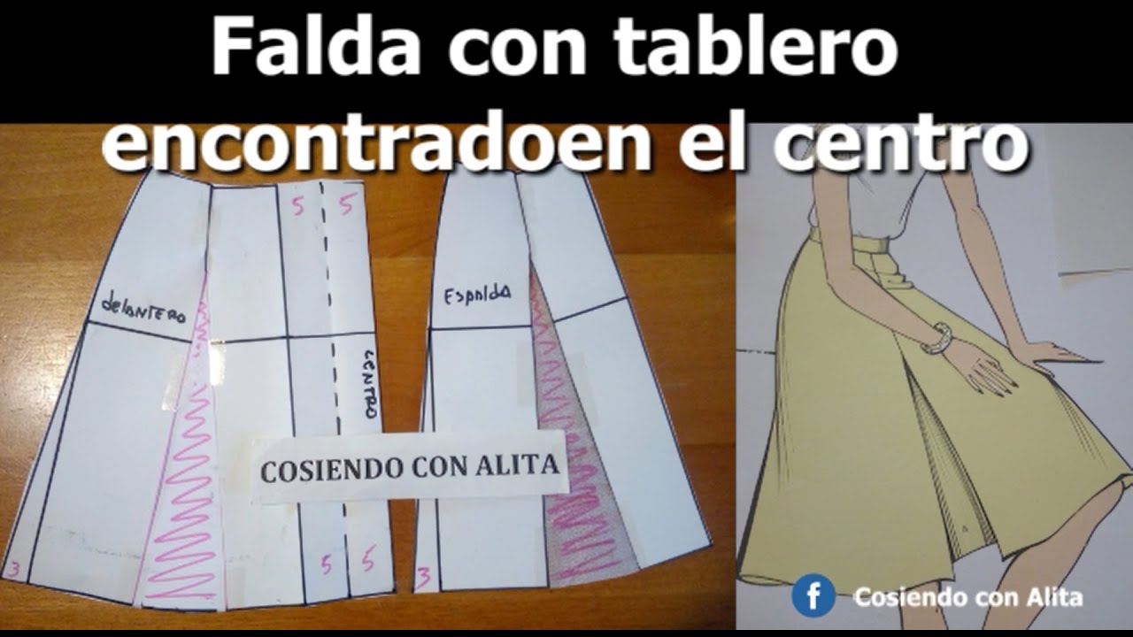 Tutorial - Falda con tablero encontrado en el centro