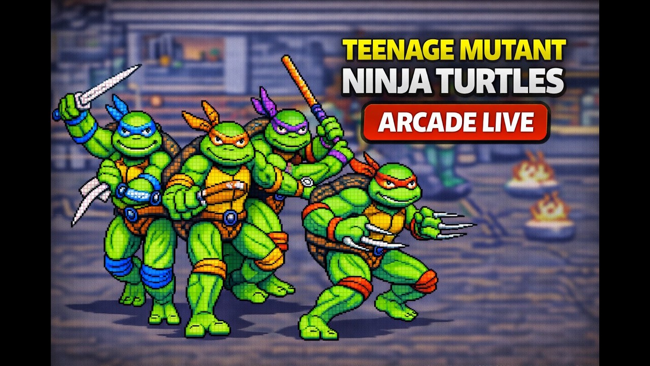 Teenage Mutant Ninja Turtles (1989) Arcade LIVE 🐢 Classic Konami Beat ’Em Up Gameplay.