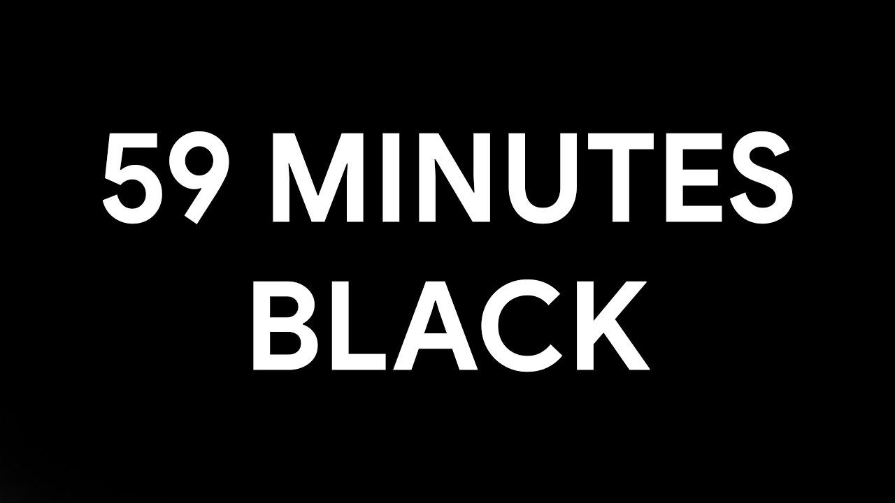 59 Minute Black Screen • Background • Ambient [4K]