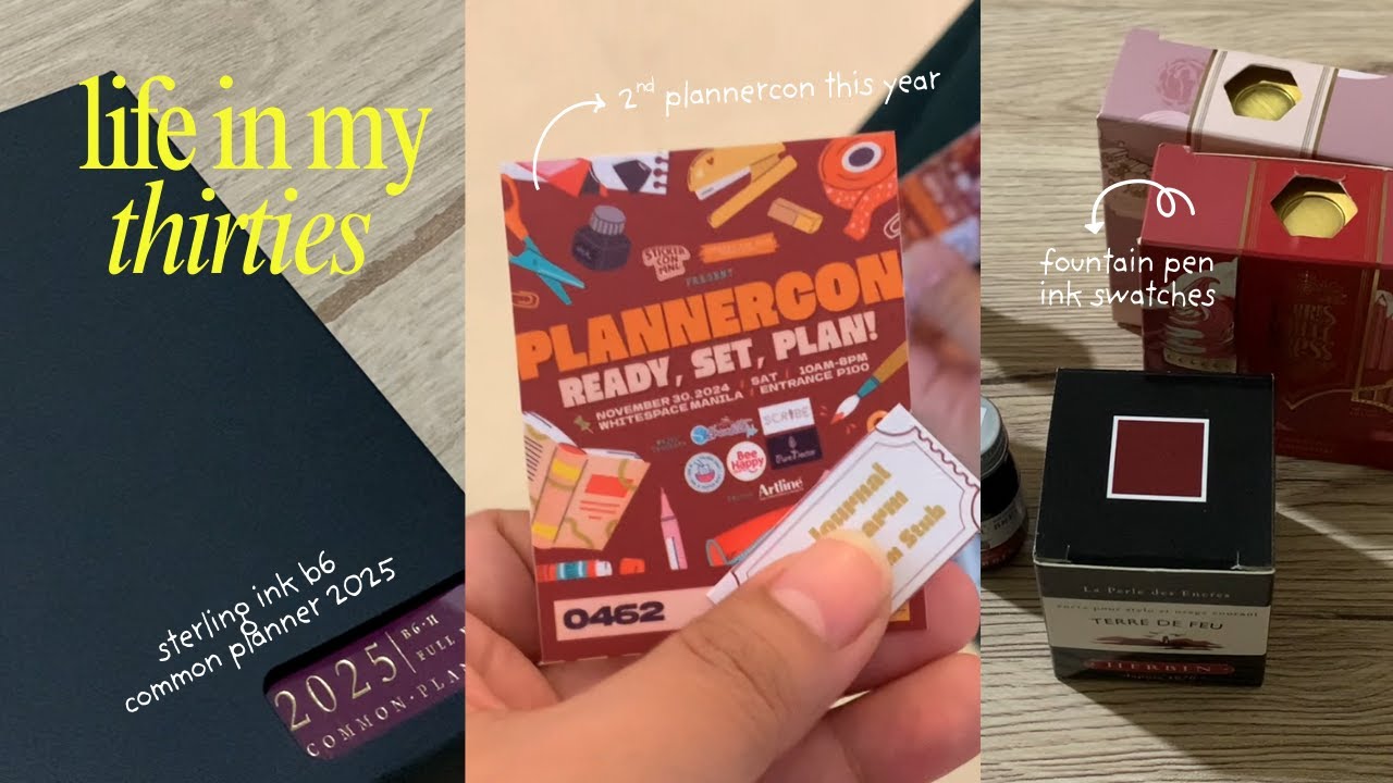 unboxing my sterling ink planner, attending plannercon & swatching my inks
