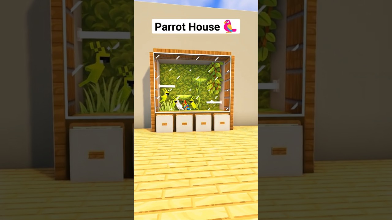 Minecraft Parrot House🏠🦜 #shorts