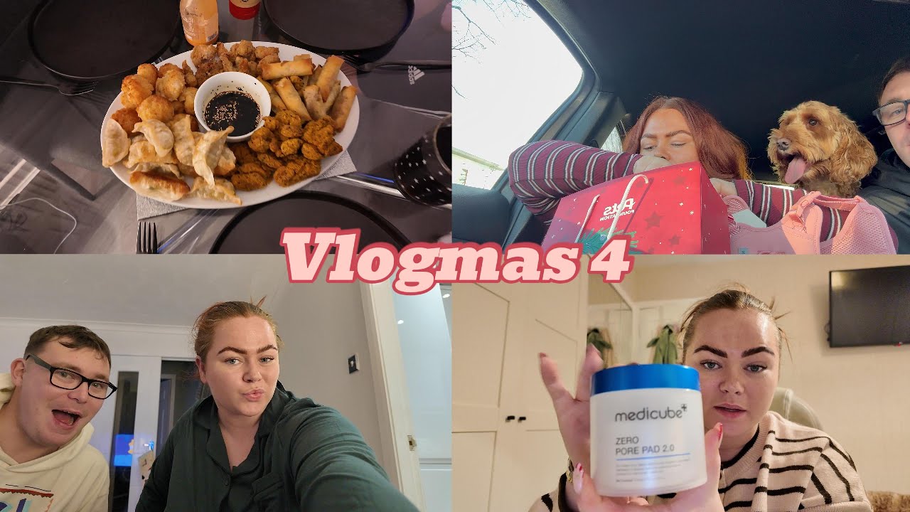 Vlogmas 4 - trying party foods, wrapping xmas presents & beauty prep x