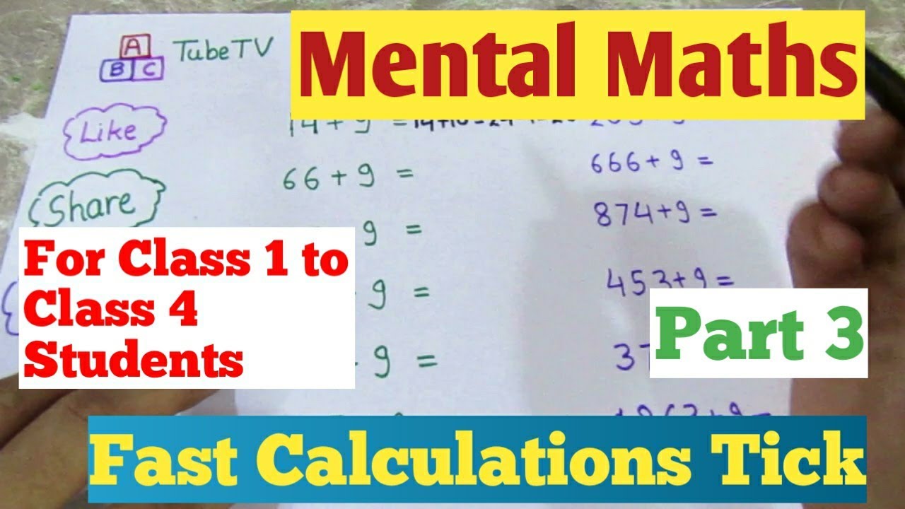 Fast Mental Math Tricks (Part 3)- For Grade 1 to Grade 4 Students| Fast Math | ABC Tube TV