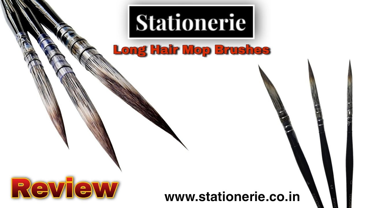 Stationerie Brushes Review // Synthetic mop brushes / R Kumar Gariahat / Watercolor brush review