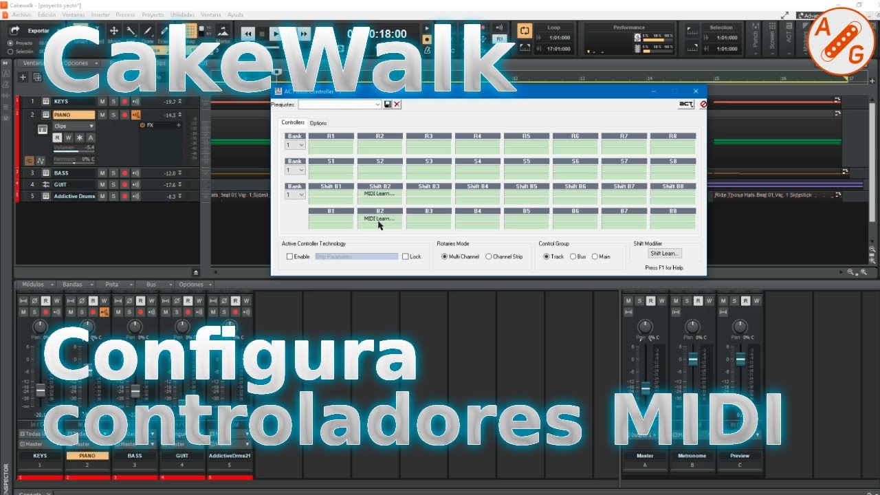 Cakewalk - Configurar el controlador MIDI AKAI MPK mini plus