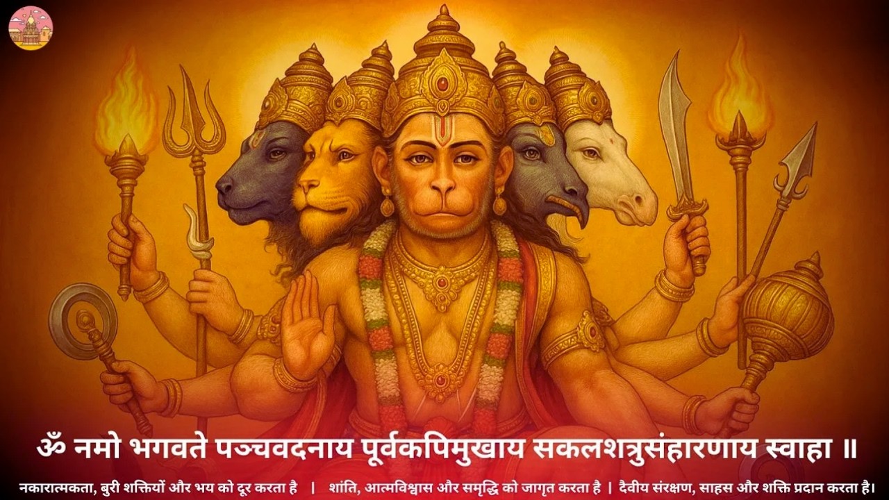 महाचमत्कारी Panchmukhi Hanuman Ji Stotram | Protection from black magic, evil energies