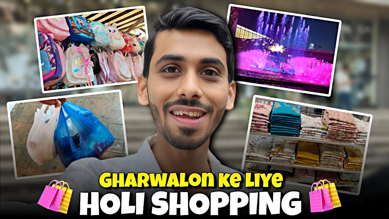 Holi Shopping Vlog 🎨 | Ghar Jaane Ki Taiyaari | Fountain Show 😍