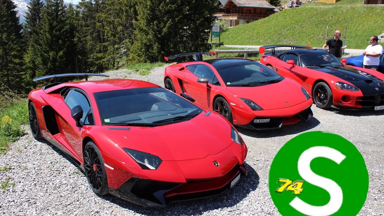 GT ROAD TRIP 2017 - Manigod , Haute Savoie (x3 lamborghini,ferrari...)