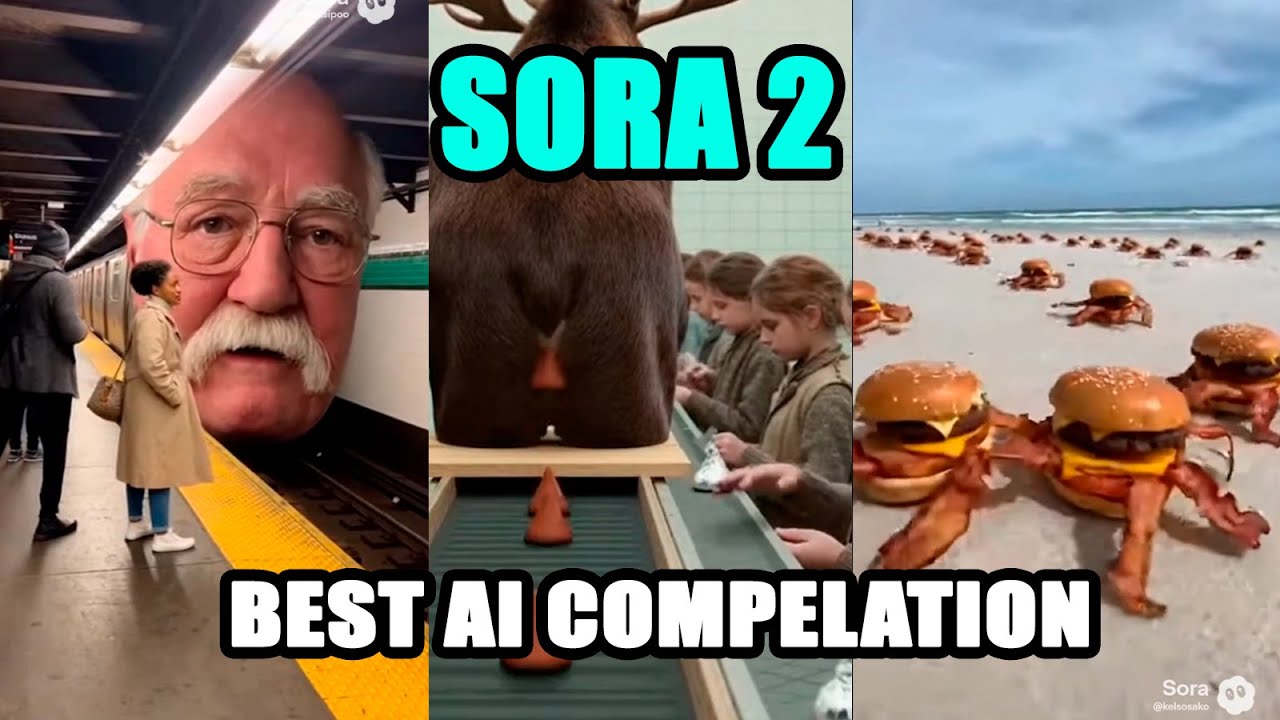 Sora 2: The Most DISTURBING AI Glitches Yet 🦀🍔 (Train Face?! )
