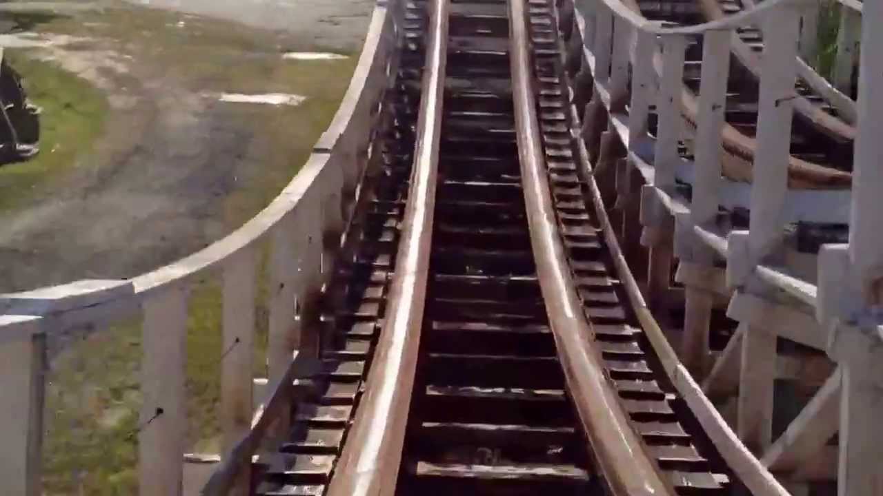 Rolling Thunder POV front row at Six Flags Great Adventure on its last day of service  R.I.P. RT