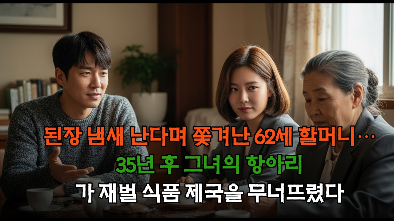 된장 냄새 난다며 쫓겨난 62세 할머니… 35년 후 그녀의 항아리가 재벌 식품 제국을 무너뜨렸다