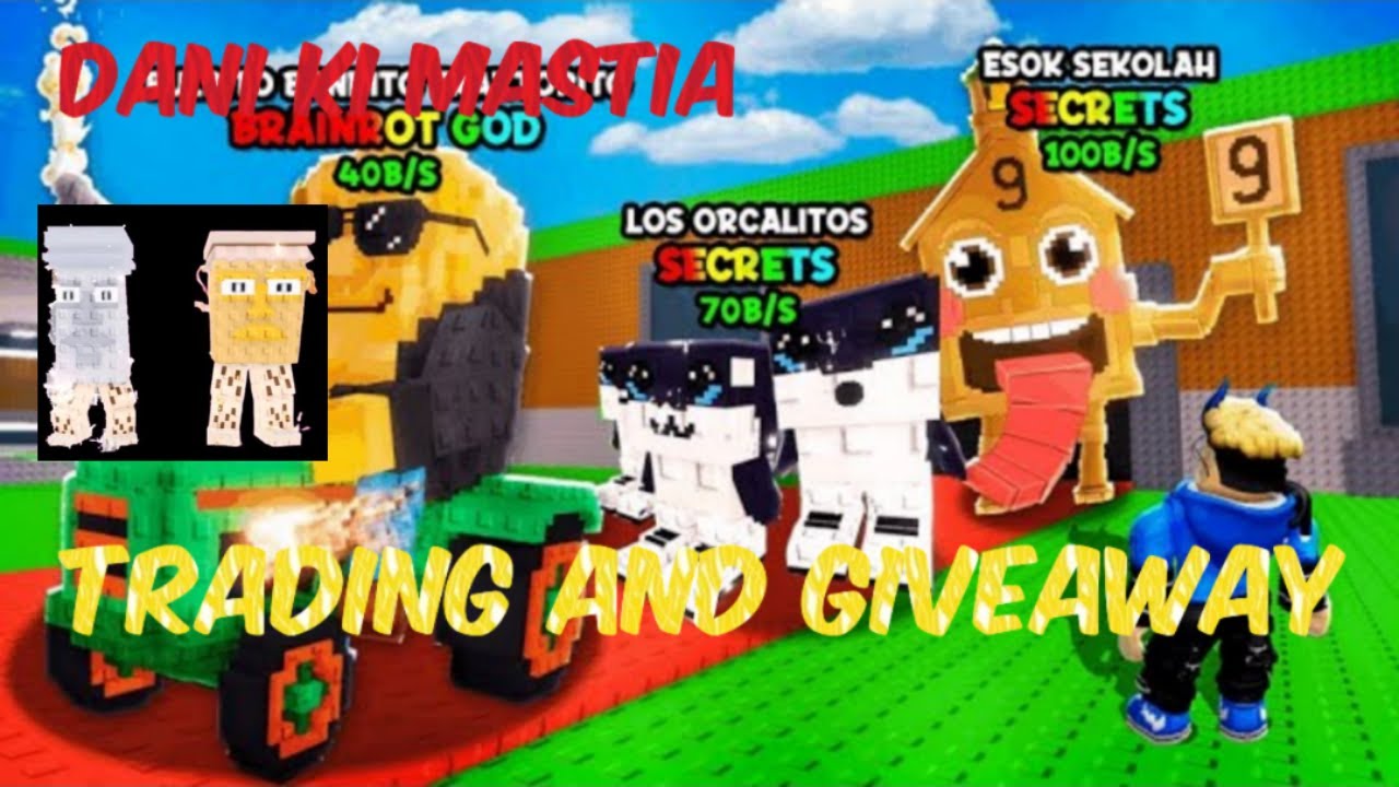 🔴 TRADING AND GIVEAWAY AND PVP IN STEAL A BRAINROT #roblox #stealabrainrot #growagarden