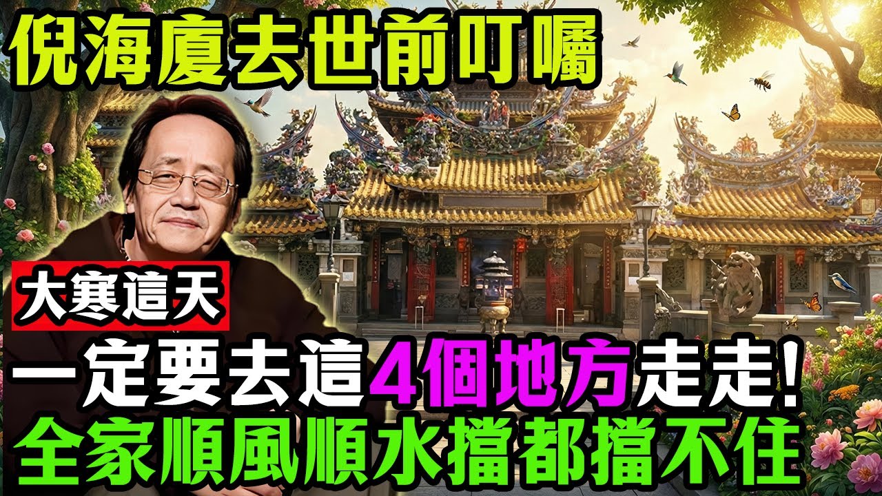 倪海廈去世前叮囑：大寒這天，一定要去這4個地方走走！吸足天地陽氣，2026年全家順風順水，擋都擋不住！