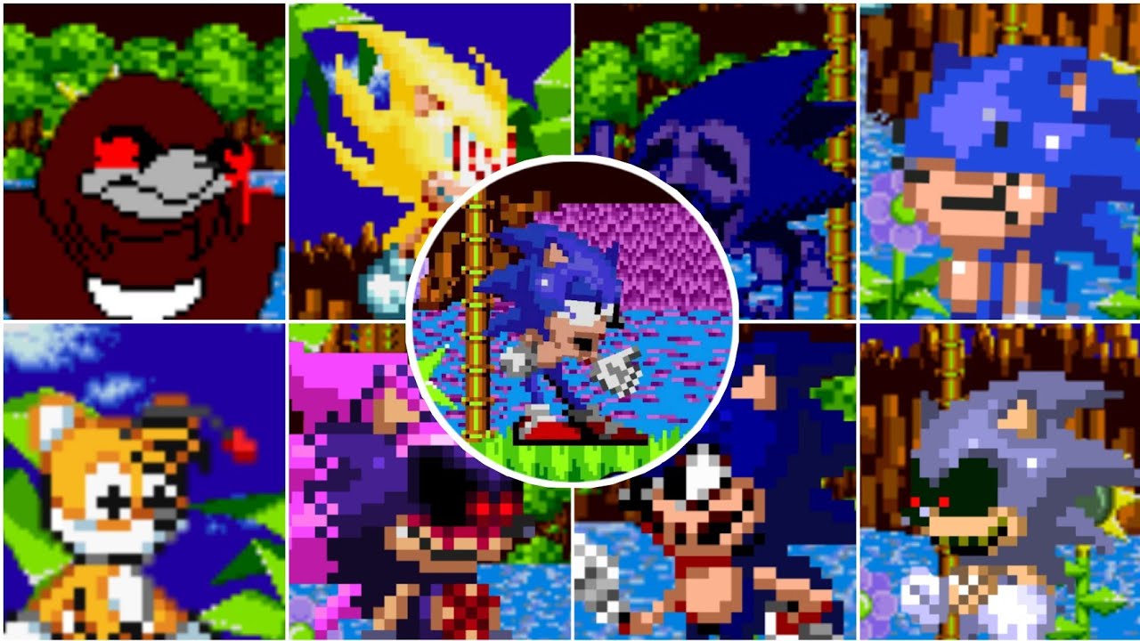 FNF - FOR HIRE BUT EVERY TURN A DIFFERENT SONIC CHARACTER SING IT 🐍