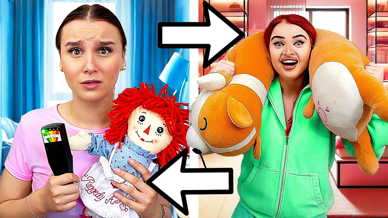 1 Tag lang ZIMMER TAUSCHEN mit Schwester ! 😰🏡 (Verfluchtes Zimmer) - Celina