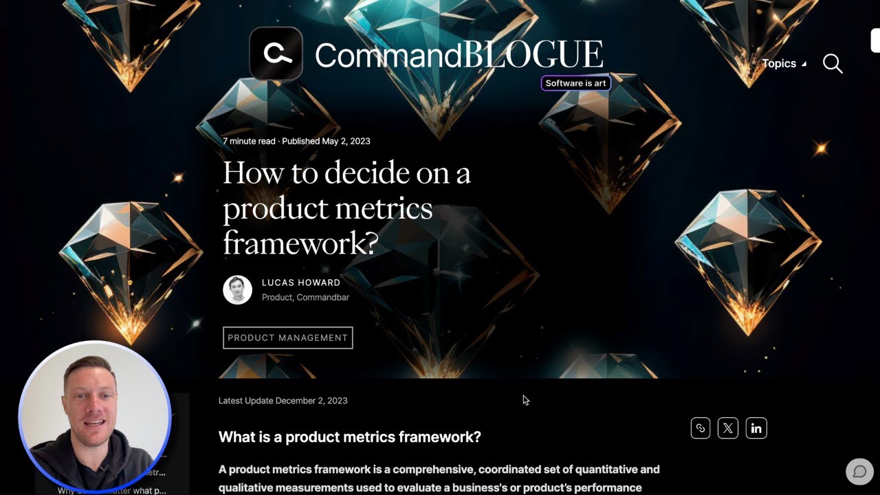 How to decide on a product metrics framework?