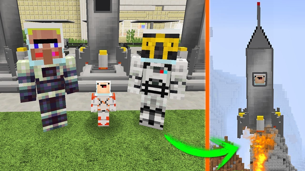EL BEBÉ NOOB SE CONVIERTE EN ASTRONAUTA Y VIAJA A LA LUNA EN MINECRAFT TROLL 🚀