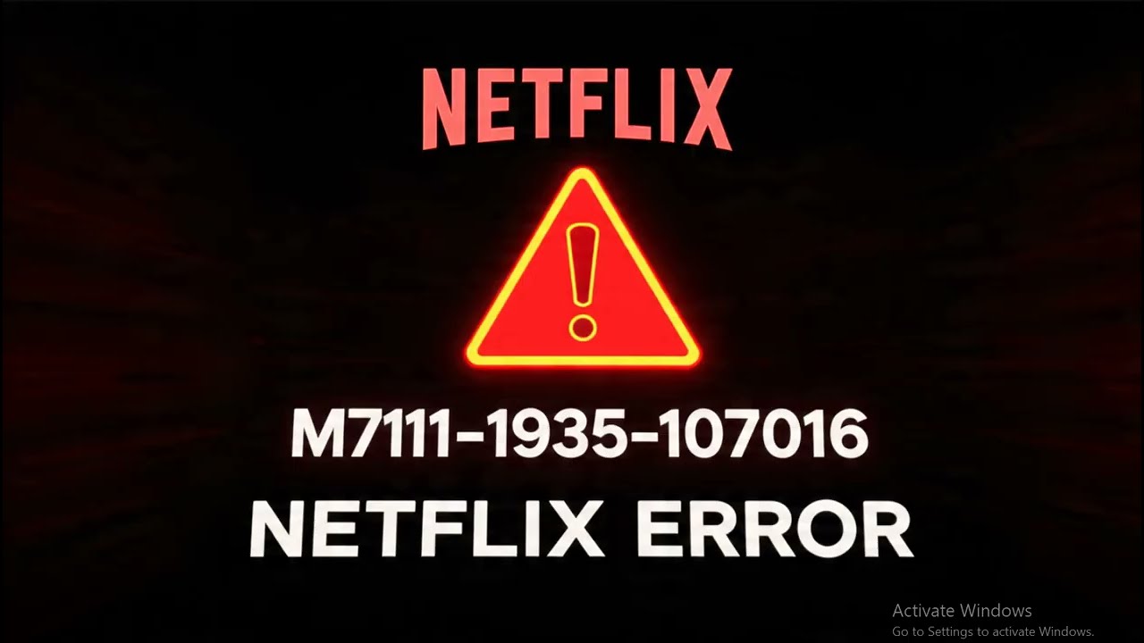 How to fix Netflix error M7111 1935 107016