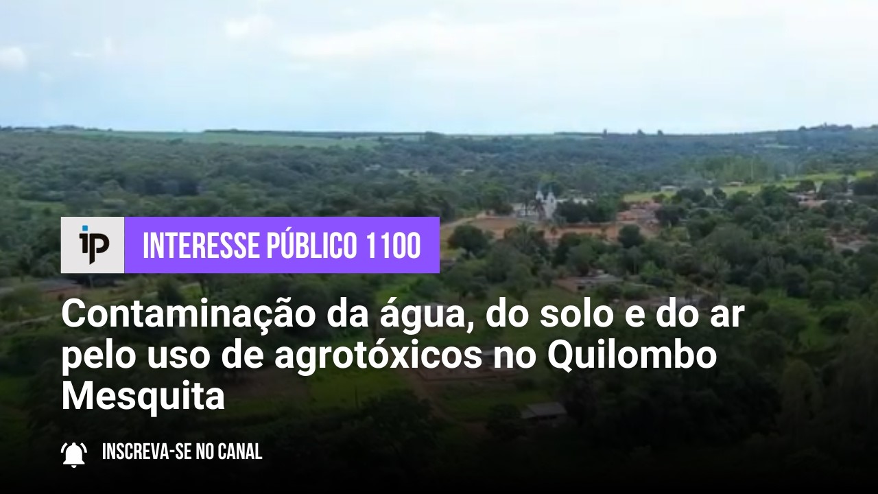 Contaminação da água, do solo e do ar pelo uso de agrotóxicos no Quilombo Mesquita - IP 1100