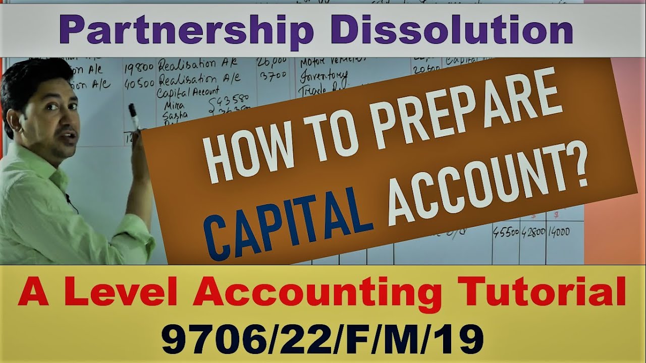 How to prepare partners capital account? Dissolution of Partnership