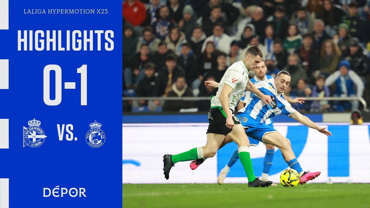 Resumen del RC Deportivo 0 - 1 Racing de Santander