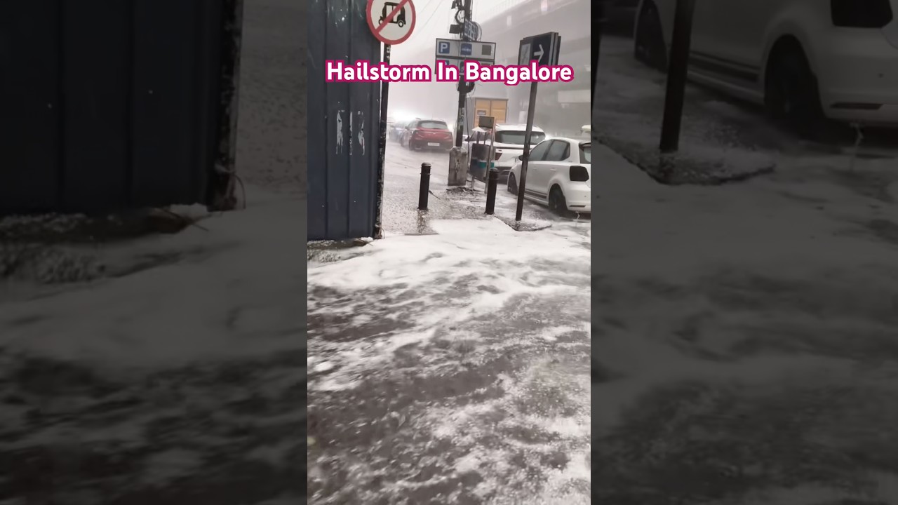 Hailstorm In Bangalore #hailstorm #hailstone #bangalore #kairawangkhemfamily