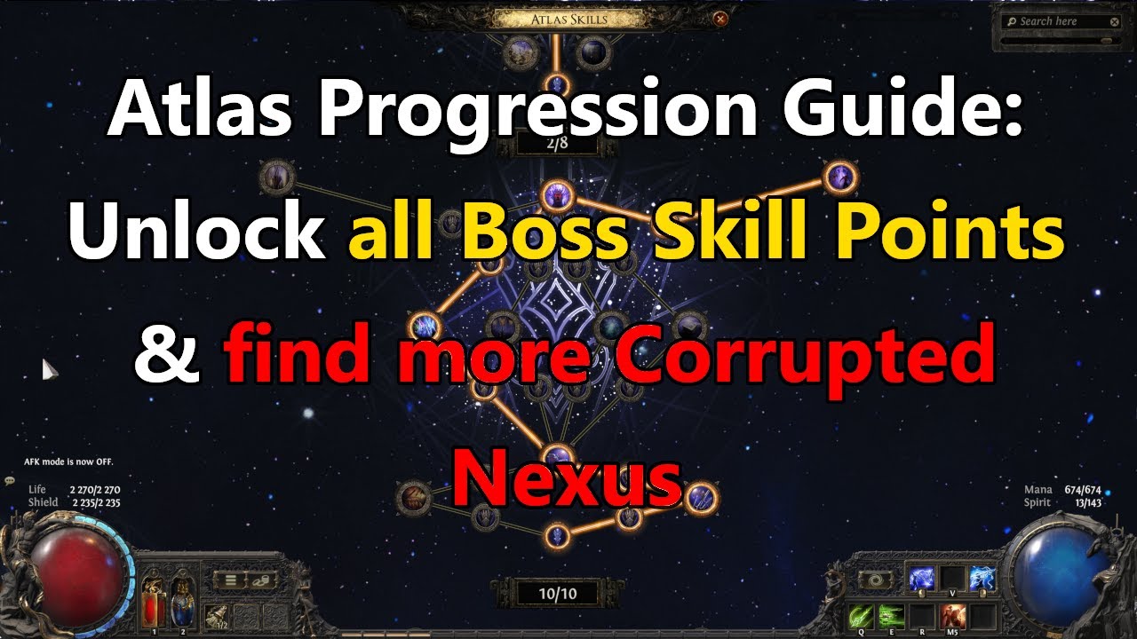 Atlas progression guide in Path of Exile 2: unlock all Boss points and find Corrupted Nexus