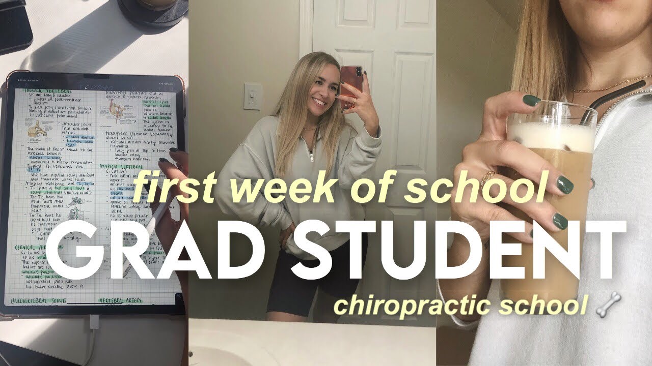 *online* FIRST WEEK OF GRAD SCHOOL VLOG | first year of chiropractic school, 20+ credit hours