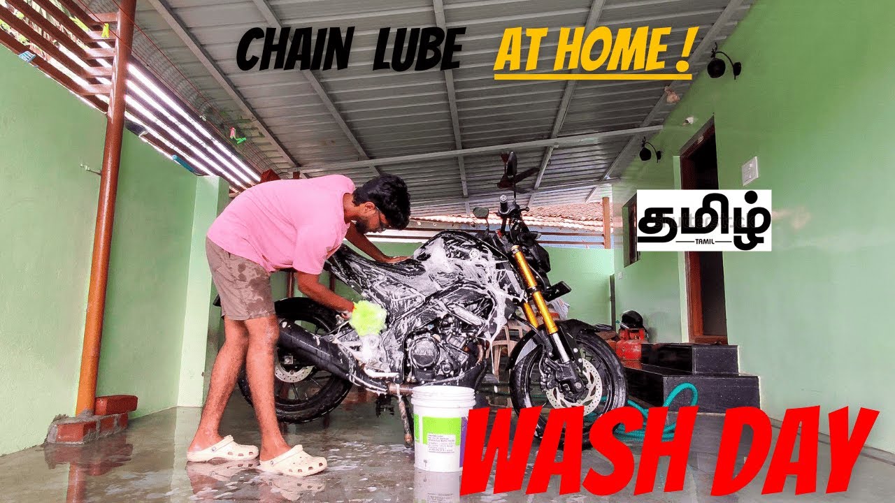 MT-15 Bike Wash & Chain Lube at Home | Step-by-Step Guide for Perfect Maintenance #tamil #mt15