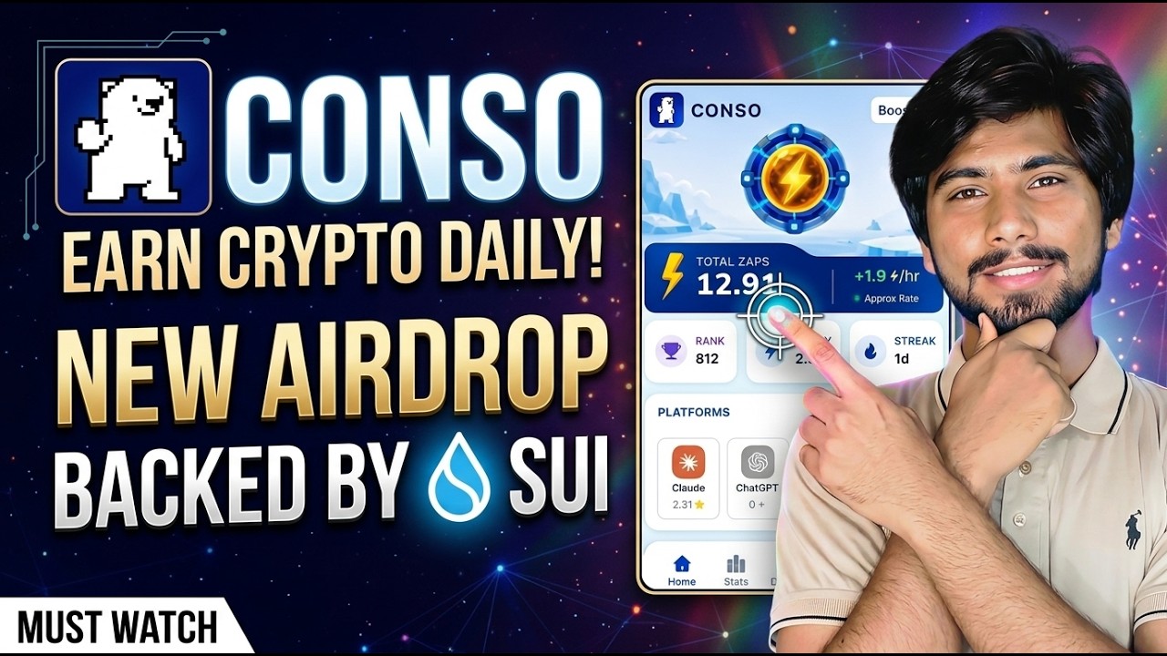 Earn $ZAP token | Conso Airdrop Backed by Sui, Conso Airdrop Guide