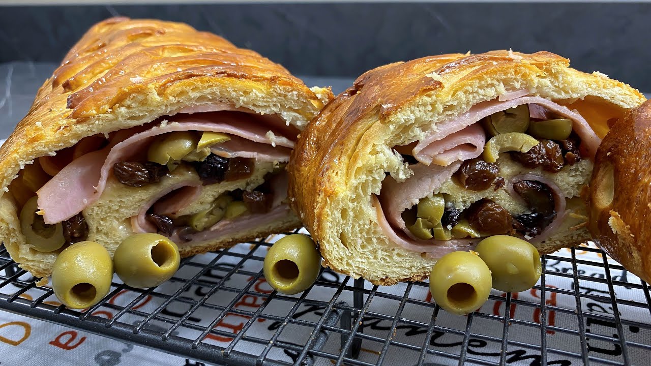 EXQUISITO pan de JAMON receta tradicional -  como hacer el pan de jamón RECETA COMPLETA