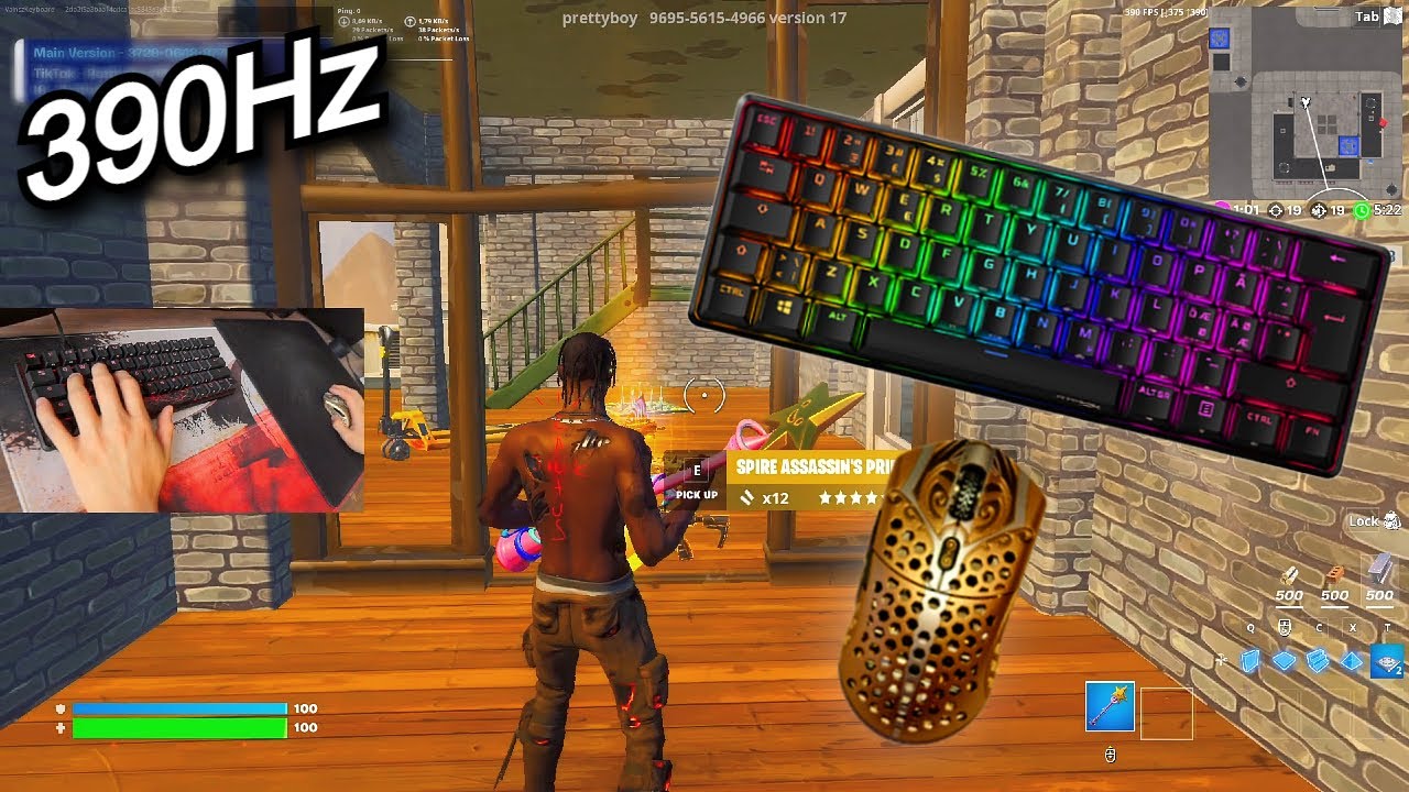 HyperX Alloy Origins 60 ASMR Chill🤩 Satisfying Gameplay Keyboard Fortnite 390 FPS Smooth